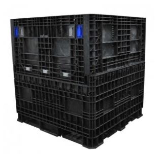 Storage Crate, Large Plastic, Black - Click Image to Close